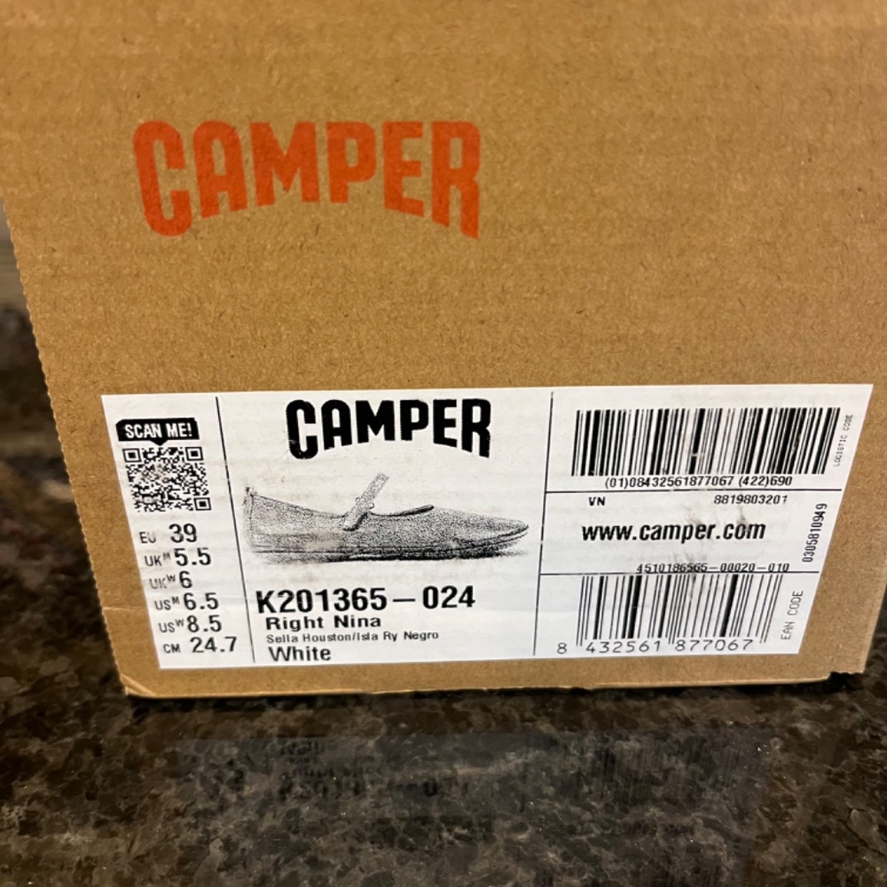Camper Right Nina Shoes White 8.5 - Picture 5 of 6